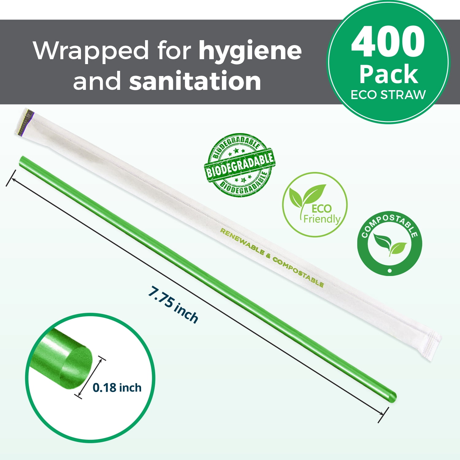 9 mm Length Biodegradable PLA Drinking Straws No Plasticcompostable Straw -  China Biodegradable PLA Straws and 9 mm Length Straws price