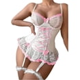 thumbnail image 3 of CAILDANL Women's lace pajama set, 3 of 5