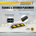 thumbnail image 3 of Guardian Parking Stop, 2 Foot Long Rubber Curb with Mounting Holes, Black/Yellow, 3 of 11