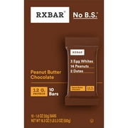 RXBAR Peanut Butter Chocolate Chewy Protein Bars, Gluten-Free, Ready-to-Eat, 18.3 oz, 10 Count