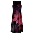 thumbnail image 5 of Women Summer Sleeveless Casual Dress Colorful Printed Pocket Beach Vacation Dress Womens Dresses with Short Sleeves Summer Dresses Petite Women Womens Loose Dress Short Sleeve Maxi Dress for Women, 5 of 5