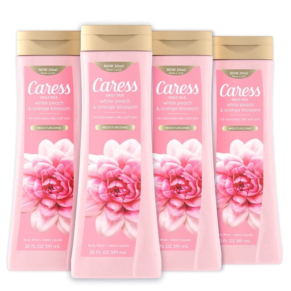 Gel de baño Caress Daily Silk, color blanco, melocotón y azahar, 600 ml