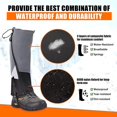 thumbnail image 3 of Hikenture Polainas para piernas con cremallera impermeable, polainas ultra antidesgarros para senderismo, polainas impermeables para botas para hombres y mujeres, polainas ajustables para za, 3 of 5