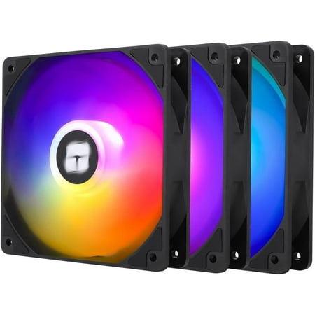 Thermalright TL-C12C-S X3 CPU Fan 120mm ARGB Case Cooler Fan, 4pin PWM Silent Computer with S-FDB Bearing Included, up to 1550RPM Cooling Fan（3 Quantities）