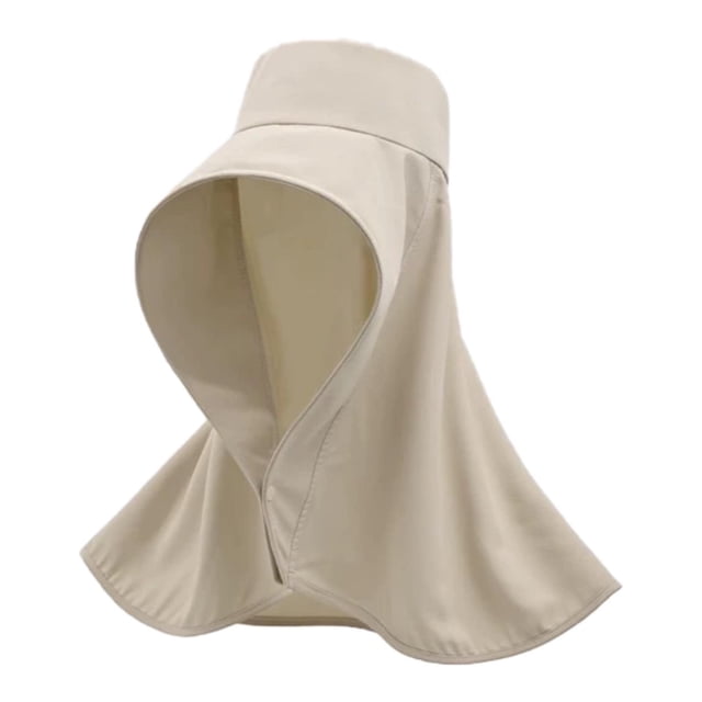 Sombrero de sol tipo chal de ala ancha para mujer, ideal para escalada, pesca al aire libre y como accesorio portátil y ligero. Beige