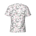 thumbnail image 6 of Vsdgher Alpacas and Hearts Print Men's Dry Fit Mesh Athletic Shirts Moisture Wicking Tennis T-Shirt Tops, 6 of 9