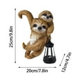 thumbnail image 3 of Solar Garden Statue Garden Sloth Statue Outdoor Decoration Sloth Shape Sculpture With Automatic Lighting For Patio Path Family Home Backyard Porch Valentine Inflatable Solar Lights Outdoor 1, 3 of 4