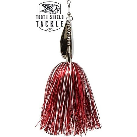 Chubby Musky Bucktail (Candy Cane) Muskie Pike Double 8 Inline Spinner Musky Lures Baits Tackle