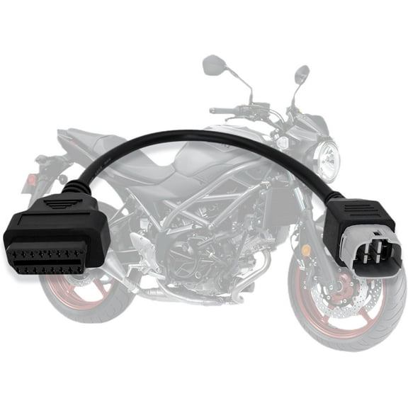 OBD2 Adapter Cable Fit for SUZUKI 6 Pin to 16Pin Motorcycle Diagnostic Cable, For GSX-R125/1000R,for GSX-S1000F,for GSX-S 125/750 Motorbike ECU Programming, Work with ELM327 Scanner