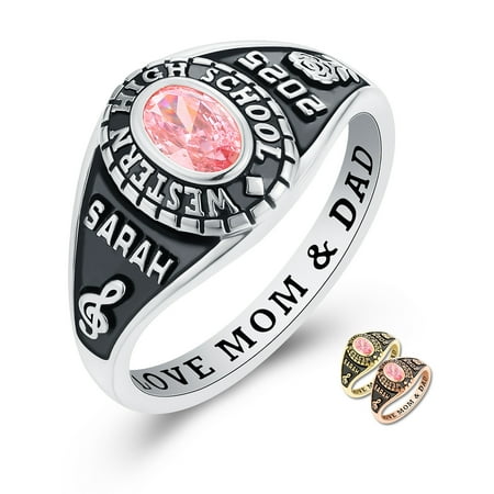 Mementos Jewelry USA Customized Classic Sterling Silver Class Rings for Women High School College
