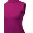 thumbnail image 4 of FashionOutfit Women's Soft Sleeveless Turtleneck Sweater Top, 4 of 4