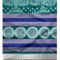 thumbnail image 2 of Soimoi Velvet Fabric Damask,Tree & Mandala Panel Decor Fabric Printed Yard 58 Inch Wide, 2 of 2
