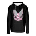 thumbnail image 5 of Ounisa Breast Cancer Oversized Hoodies Fleece Drawstring Shirts for Women Pink Ribbon Sweatshirt Cancer Fight Awareness Shirt Faith Casual Long Sleeve Tops, 5 of 5
