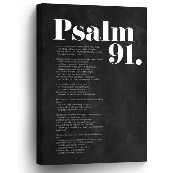 Psalm 91 Wall Art He Who Dwells in The Shelter of The Most High Bible Verses Wall Art Christian for Home Office Bedroom poster