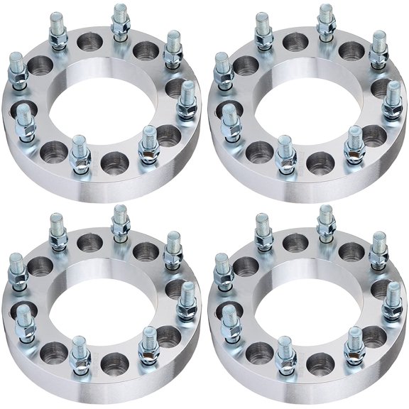 CCIYU 4x 1.5" 38mm 8x6.5 to 8x180mm with 14x1.5 studs fits for 2000-2010 for Chevrolet Suburban 2500 Silverado 3500 HD Silverado 2500 HD