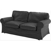 The Ektorp Loveseat Cover Replacement is Made Compatible for IKEA Ektorp Loveseat Sofa Cover, Sofa Cover Only! (PU Leather Black)