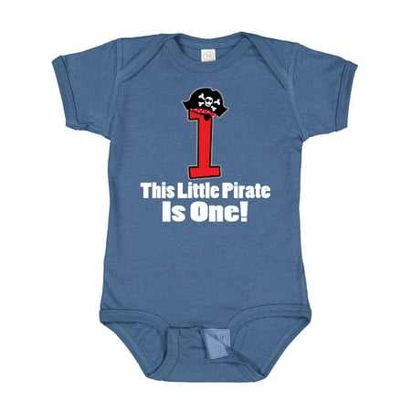 

Inktastic 1st Birthday Pirate Hat Number 1 Boys Baby Bodysuit
