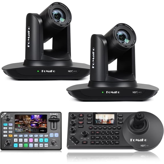 FoMaKo 20x NDI PTZ Camera Bundle(FMK20UH NDI-BX2 KC602 KC608N)