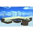 thumbnail image 1 of vidaXL 12 Piece Garden Lounge Set with Cushions Poly Rattan Brown, 1 of 5