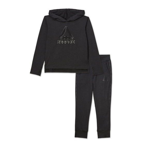 Reebok Girls Lightweight Jersey Hoodie And Jogger Set, 2 Piece, Sizes 4-18