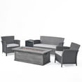 thumbnail image 1 of Noble House St. Lucia Outdoor 4 Seater Chat Set w/ Fire PitGray, 1 of 12