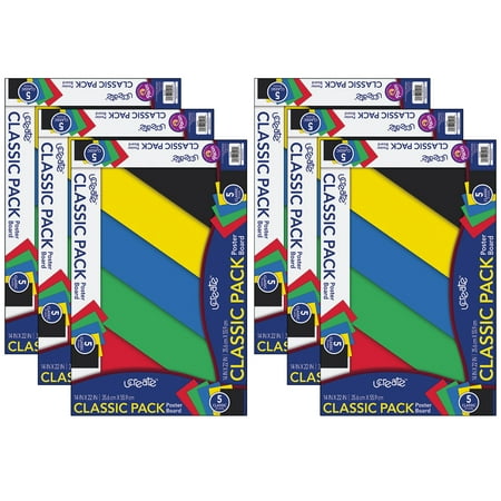 UPC: 0194629101283 | Pacon® Primary Poster Board  5 Asst Colors  Primary  14  x 22   5 Sheets per Pack  6 Packs