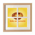 thumbnail image 1 of Portuguese Egg Tart Birthday Party Frame Wall Tabletop Display 4 Openings Picture, 1 of 3