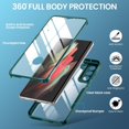 thumbnail image 3 of for Samsung Galaxy S21 FE Case, 360 Full Body Rugged Case with Built-in Screen Protector Transparent Heavy Duty Shockproof [Military-Grade Protection] Bumper Cover for Women Men (Green), 3 of 13