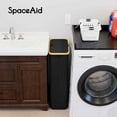 thumbnail image 3 of SpaceAid Slim Laundry Hamper with Lid, 65L Narrow Tall Clothes Basket Bin, Black, 3 of 6