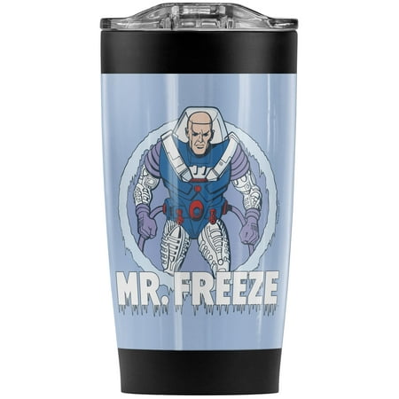 Batman Mr Freeze Stainless Steel Tumbler 20 oz Coffee Travel Mug/Cup, Vacuum Insulated & Double Wall with Leakproof Sliding Lid | Great for Hot Drinks and Cold Beverages
