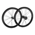 thumbnail image 3 of Juego de ruedas de bicicleta de montaña de aleación de aluminio, juego de ruedas de bicicleta plegable de 16 pulgadas, 11 velocidades delanteras, 2 traseras, 4 rodamientos, color negro, 3 of 10