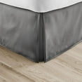thumbnail image 2 of Alive Pixels Bed Skirt Dark Grey Solid 100% Cotton Split Corner 1Pc 24 inch Drop 800TC (Queen, Grey), 2 of 5
