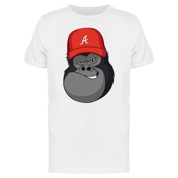 Funny Gorilla With Baseball Cap Tee Men's -Image by Shutterstock