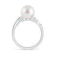 thumbnail image 2 of Angara South Sea Cultured Pearl Ring with Wing Motifs in Platinum for Women | June Birthstone Jewelry for Her, 2 of 8