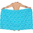 thumbnail image 4 of HAPPY BAY Men's Pareo Standard Party Surf Sarong Beach Wrap One Size Blue-I635 Summer Vacation Party, 4 of 5