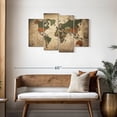 thumbnail image 3 of Elephant Stock Educational World Map Iv Wall Art - Horizontal Multi Panel Canvas - Living Room Wall Decor - Education Multi Panel - Beige And Brown Decor - 43" x 27", 3 of 8