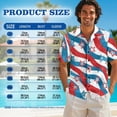 thumbnail image 6 of Whosucclay American Flag Swirl Print Matchable Couple Hawaiian Men Beach Shirt or Women's Sleeveless Sundress with Pockets, 4th of July Boho Shirt Dress Travel Outfit for Luau Holiday Party, Size 4XL, 6 of 7