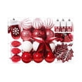 thumbnail image 4 of Adornos decorativos navideños para decoración de de Navidad, surtido de decoraciones para de Navidad para patio, año Nuevo, aniversario, Rojo, 4 of 8