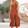 thumbnail image 3 of Mono de una pieza para mujer estilo bohemio pierna ancha sin mangas ajuste holgado traje de vacaciones FLhrweasw Nuevo, 3 of 7