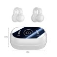 thumbnail image 3 of Wireless Headset, Hwkond True Wireless Bones-conduction Bluetooth Headset 5.3 No In Ear Ear HiFi 480H Long Endurances Can Not Be Thrown Off The Sports Head, White, Up to 60% Off, 3 of 7