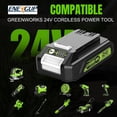 thumbnail image 4 of 2Pack Replacement Green-works 24V Lithium Battery 4.0Ah 29842 29852 29322 BAG709 BAG710 20352 22232 2508302, 4 of 6