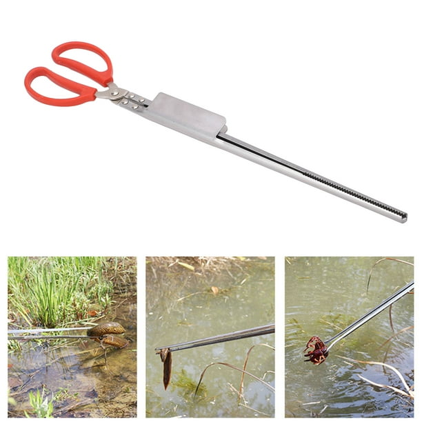 Fish Tongs, 51cm Length Plastic Handles Crab Tongs Stainless Steel Small  Light For Fishing Ground For Outdoor Straight Mouth 