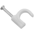 thumbnail image 5 of New Arrivals 300 Pieces Of Cable Staples Clip Wall Wire Nail Fixture For Ethernet Rg6 Rg59 Cat5 Cat6 Rj45 Tv 7Mm White, 5 of 9