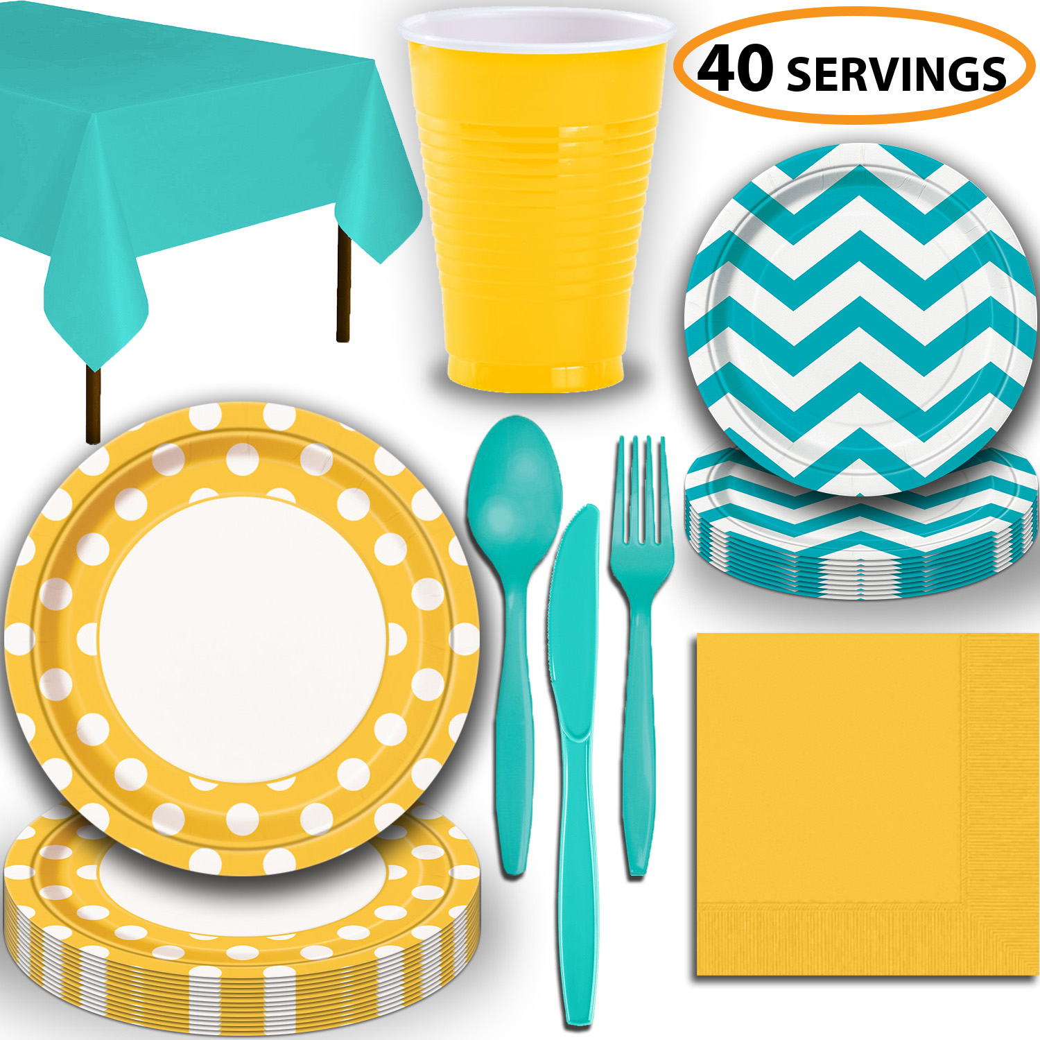 teal disposable plates