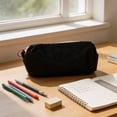 thumbnail image 6 of Hyknon Pencil Pouch Bag, Large Capacity Zipper Pen Case, Soft Solid Color Minimalist Pen Box, Portable Stationery Storage Bag for Adult, Multi-Functional Makeup Bag for Daily Campus Office, Black, 6 of 7