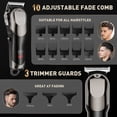 thumbnail image 4 of Hair Clippers for Men, Professional Cordless Barber Clippers and Trimmer with LED Display, Electric Hair Trimmer, Haircut Grooming Kit Fade, 13 Guide Combs, Gifts for Men Family, 4 of 9