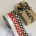thumbnail image 2 of Zhuge Cintas para embalaje de cajas de regalo, cintas de poliéster con puntos pequeños estampadas en caliente, accesorios para moños, bolsa para embalaje de cajas de regalo con flores (roja), 2 of 5