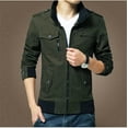 thumbnail image 3 of Men's Stand Collar Jacket - Loose Fit Casual Outerwear Coat, 3 of 8