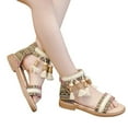 thumbnail image 4 of WOYY Girls Ethnic Style Roman Sandals with Soft Soles Summer Beach Shoes, 4 of 8