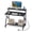 Black, variant on Costway Rolling Computer Desk with Charging Station Monitor Stand Storage Shelf for Writing Rustic Brown